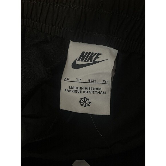 NIKE Windrunner High-Waisted Woven Open-Hem Pants Size XS Black NEW FV7655-010 - Picture 8 of 15